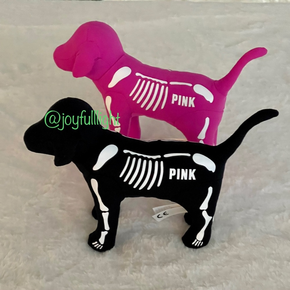 VS PINK 2023  limited editions  Skeleton Halloween Mini Dog Collectible set of 2